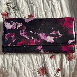 Rose clutch wallet